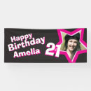 Search for 21st photo birthday banners black