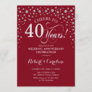 Search for 40th anniversary invitations 40 years