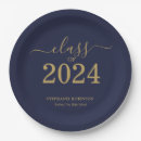 Search for blue and gold graduation plates Class of 2024