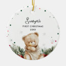 Search for bear ornaments Baby's 1st christmas