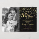 Search for gold and black 50th anniversary invitations Elegant
