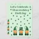 Search for gnome birthday invitations St patricks day