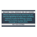 Search for no soliciting door signs Warning