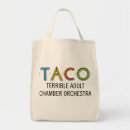 Search for taco tote bags Music