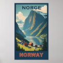 Search for norway travel posters Illustration