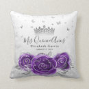 Search for purple and gray pillows For her