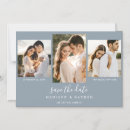 Search for photo collage wedding invitations Dusty blue