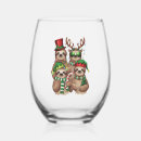 Search for christmas wine glasses Santa