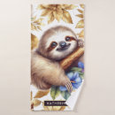 Search for sloth bath towels Watercolor