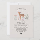 Search for girl deer birthday invitations Floral