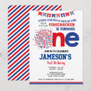 Search for patriotic birthday invitations Little firecracker