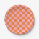 Search for pink plaid plates Orange
