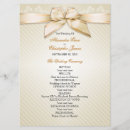 Search for bow and ribbon wedding programs Gold