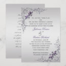 Search for purple and silver wedding invitations Chic