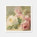 Search for vintage shabby chic roses napkins Floral
