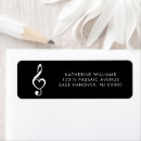 Search for music return address labels Musical notes