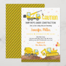 Search for truck baby shower invitations Baby under construction