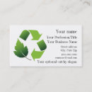 Search for environmental business cards Recycle