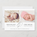 Search for twins birth announcement cards Twin girls
