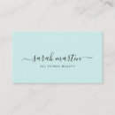 Search for turquoise business cards Minimalist