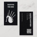 Search for bagpipes business cards Performer