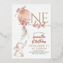 Search for rose gold 1st birthday invitations Watercolor