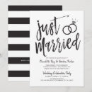 Search for just married invitations Black and white