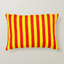 Search for red and yellow striped pillows Pattern