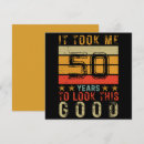 Search for men funny 50th birthday invitations Retro