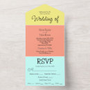 Search for blue and coral wedding invitations Simple