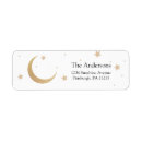Search for moon and stars return address labels Over the moon