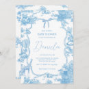 Search for blue bear baby shower invitations White
