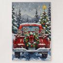 Search for red truck puzzles Winter