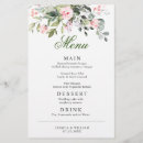 Search for blush pink wedding menus Simple