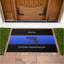 Search for thin blue line doormats Officer