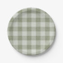 Search for green gingham plates Garden party