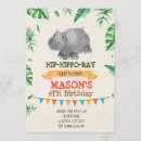 Search for hippo birthday invitations Safari party