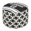 Search for soccer poufs Black and white