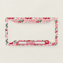 Search for red license plate frames Flowers
