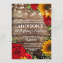 Search for sunflowers baptism invitations Rustic