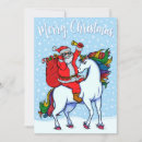 Search for unicorn christmas cards Claus