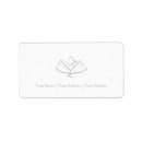 Search for lotus flower return address labels Yoga
