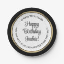 Search for black and white paper plates Adult birthday party