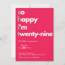 Search for 29th birthday invitations Pink