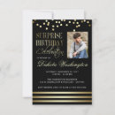 Search for surprise party for men invitations Black and gold