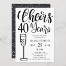 Search for formal 40th birthday invitations Forty
