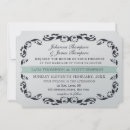 Search for vintage ticket wedding invitations Flourishes