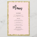 Search for pink and gold menus Glitter