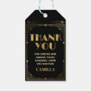 Search for art deco favor tags black and gold