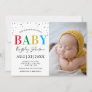 Search for rainbow birth announcement cards New parents